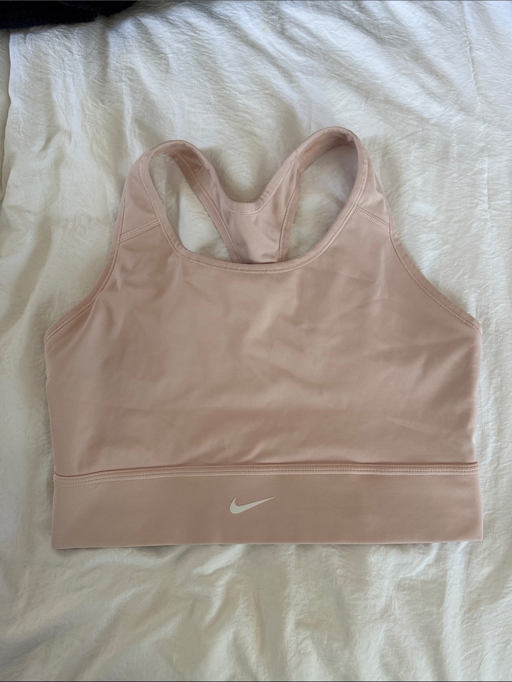 Nike Pink Racerback Sports Bra with Swoosh